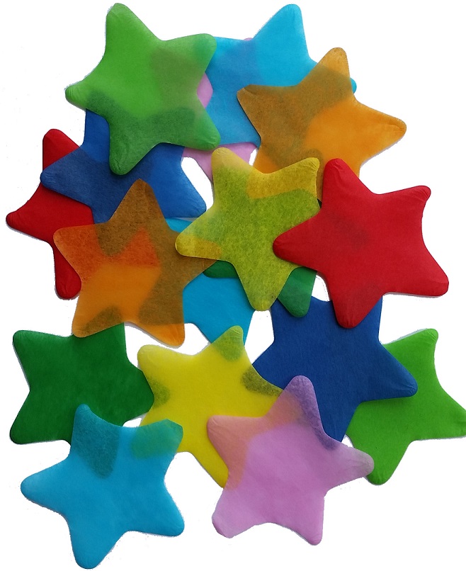 XL confetti zijdevloei sterren